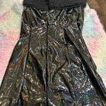 Black Holographic Strapless Dress Size L Photo 1