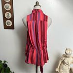 Free People Mackenzie Striped Sleeveless Tie Wrap Multicolor Top Shirt medium Photo 5