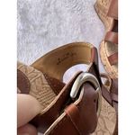 BOC Womens Shoes Apple Wedges Sandals Cork Brown Faux Leather Open Toe 8/39 Photo 7