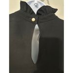 Alice & Trixie  Black‎ Ruffle Neck Top Short Sleeve Blouse Womens XS Photo 4