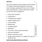 Adidas NWOT 3 stripe Eco cropped crewneck sweatshirt size XL Photo 7