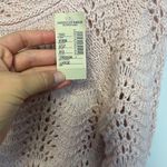 American Eagle  NWT Blush Open Knit Crochet Wool Blend Sweater Photo 3
