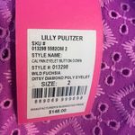 Lilly Pulitzer New Calynn Eyelet Fuchsia Shirt Size 2 $148 Photo 5