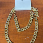 Gold Curb Link Chunky Necklace Photo 0
