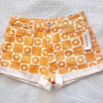 PacSun Daisy Checkered Mom Cuffed Shorts Photo 1