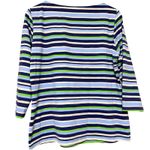 J. McLaughlin Wavesong Striped Boat Neck Catalina Cloth Top Size XL 3/4 Sleeve Photo 1