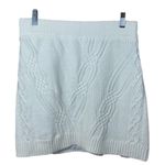 Anthropologie Maeve by White Cable Knit Pull on Mini Skirt Photo 4