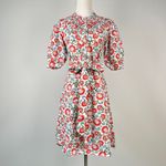 NWOT Boden Ada Double Cloth Cotton Floral Midi Shirt Dress Size 8L Photo 1
