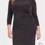 Torrid Black Silver Shimmer Knotted Dress Size 3X Photo 1