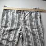 Per Se Linen Blend Cropped Pants Size 2X Striped Drawstring Vacation Coastal Photo 9