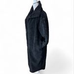 Lanshifei black teddy bear trench coat oversized winter chic minimalist cozy Size M Photo 4