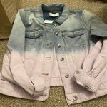 Anne Klein NWT  Womens Purple Ombre Lightweight Denim Jacket Photo 1