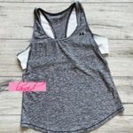 Under Armour Flashy 2-in-1 Tank Carbon Heather Cut-Outs Cutouts Mesh Layered Top Photo 3
