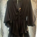Mustard Seed  Midnight Blue Satin Romper nwt size small Photo 5
