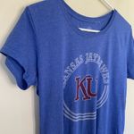 Adidas  Kansas Jayhawks blue short sleeve T-shirt graphic women’s size XL Photo 3
