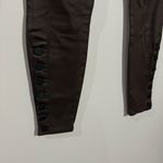 L'Agence  Piper High Rise Skinny Ankle Buttons In Espresso Coated Size 25‎ Photo 3