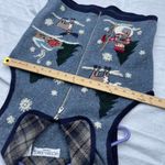 Victoria Jones  size PM knitted winter holiday theme vest. Photo 2