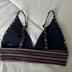 Aerie  Womens Size Small S Navy Pink White Triangle Bathing Suit Top Swim Beach Photo 2