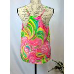 Lilly Pulitzer Dusk Camisole Racer Back 100% Silk Flamingo Print Size M Photo 8