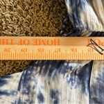 Line and Dot  Women's Long Sleeve Maxi Dress‎ Tie dye Small Blue White Photo 10