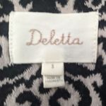 Deletta Black and Cream Mini Dress with Back Cutout Size Small Wedding Guest Dre Photo 6