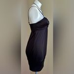 Forever 21 Black Mini Slip Dress Twisted padded Sweetheart Front SZ S. Photo 3