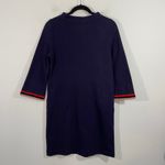Boden Navy Livia Velvet Striped Cuff Quarter Sleeve Sweatshirt Dress Size 6R Photo 8