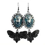 Handmade Gothic Victorian "Moonlit Wings" Gothic Fairy Necklace & Earrings Set Photo 3