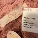 Long sleeve wide hollow crochet blouse size L Pink Size L Photo 8