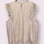 Cable & Gauge  Lace Sleeveless Boho Blouse in Champagne - size 3XL Photo 1