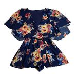 Women's Floral Print Flowy Playsuit Romper Size X Photo 0