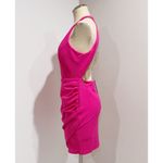Sincerely Jules Fuchsia Halter Rhinestone Fringe Accents Backless Dress Size XL Pink Photo 4