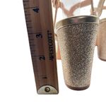 Allegra K New Sandals Women 8 Gold Glitter Heeled Ankle Strap Party Evening Shoe Photo 4