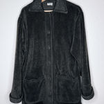 VTG LL Bean Womens Sherpa Fleece Jacket Cozy Outdoorsy USA Made Gray Medium Photo 0