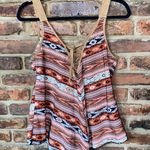 Band of Gypsies Zoe & Rose  Aztec Faux Suede Lace-Up Tank Top Women's Size Small Photo 4