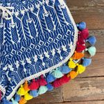 Judith March Colorful Embroidered Tassel Pull On Shorts ~ Size Medium 💛🍄 Photo 3