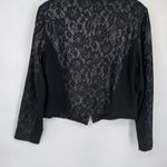 Chico's Lace Blazer Jacket Womens 2 Large Black Whimsigoth Pockets Dark Romantic Photo 8