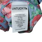 UNTUCKit Band Collar Floral April Dress – Size 6, Blue Floral Pink Photo 8