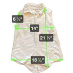 Japna  White Polka Dot Button Down Tie Front Collared Tank Top Women’s Size XS Photo 3