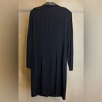 John Roberts Vintage Animal/Leopard Print Collar Black Blazer Dress, USA|Size:12 Photo 6