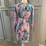 Lilly Pulitzer Long Sleeve Davie Dress in Fan Sea Pants Print Preppy Coastal XS Photo 2