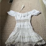 Free People Mixed Emotions Off-The-Shoulder Mini Dress White Photo 0
