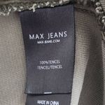 Max jeans  Distressed Green Draped Front Jacket Size Medium Army Green Jacket Photo 8