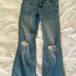 ZARA  flared ripped jeans Photo 4
