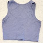 Bozzolo  Purple Buttoned Cropped Tank Top - Size: Medium Photo 3