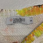 LUISA RICCI FLORAL YELLOW KNIT SWEATER WOMENS SMALL Photo 1