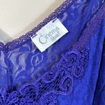 Cinema Etoile Purple Dark Fairy Lace Mid Chemise Slip Sleep Floral Nylon Medium Photo 4