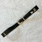 Vintage 1992 WB Looney Tunes Black Leather Belt w Metal Characters Size 30 Photo 1