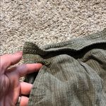 Briggs New York Briggs Women’s Pull On Olive Green Linen Blend Shorts with Pockets Large Photo 4