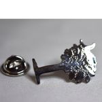 Source Unknown NWOT Lovely Crescent Moon Palm Tree Silver Tone Trendy 1" Tie Tac Lapel Pin Photo 3